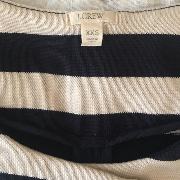 J. Crew Nautical Striped Cardigan Double Breasted Cream Navy blazer Size XXS - Picture 2 of 10